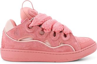 Lanvin Suede en Mesh Low-Top Sneakers - Dames - Sneakers - Roze - 36 EU - Su&egrave;de - Schoenen