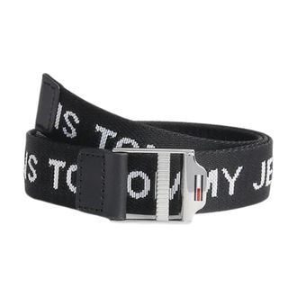 Tommy Jeans Essenti&euml;le Geweven Riem Zwart - Dames - Riemen - Zwart - 95 CM - Polyester - Accessoires