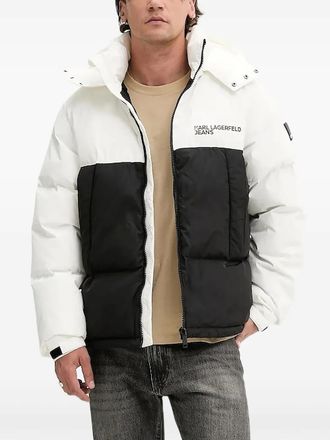 Karl Lagerfeld Piumino con cappuccio - Bianco