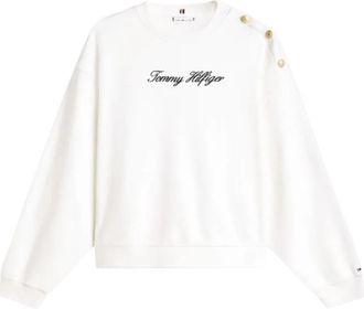 Tommy Hilfiger Gold Btn Script Terry Swtsrt Clothing