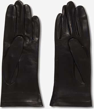 Agnelle Lederhandschuhe mit Rosenring Cameabague