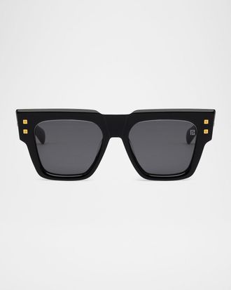 Balmain B-army Iii - Spotted Havana / 18k Gold Sunglasses
