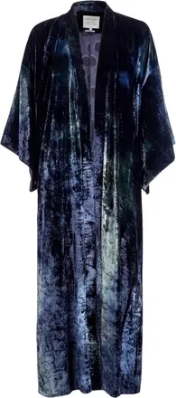 Alessia Santi Overhemden, Dames, Blauw, S, Kimono