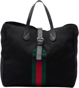 Gucci Borsa Tote Pre-owned in Tela - - Pre-owned - Donna - Nero - ONE SIZE