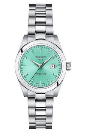Tissot T-My Lady Automatic Bracelet Watch, 29.3mm in Green at Nordstrom Rack