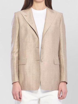 Tagliatore single breasted linen blend tailored jacket