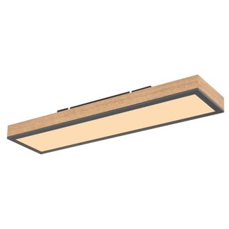 Netlighting Doro 60x15cm Flush Ceiling Light Graphite LED 3000K in Grey | Size: 60x15 cm