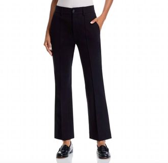 Frame Denim Crop Kick Flare Trouser In Black