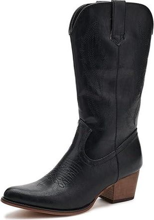 Roper Nettie Cowboy Womens Boots Black : 10.5 B - Medium, Synthetic