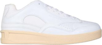 Jil Sander White Lace Up Sneakers