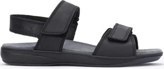 Mephisto Zwarte Leren Herensandaal - Heren - Sandalen - Zwart - 39 EU - Leer - Schoenen