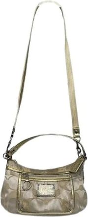 Coach Pre-owned Cross Body Bags, female, Beige, Size: ONE SIZE Pre-owned Signature Sufflette Cross Body Bag