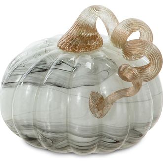 Glitzhome Fall Multi-Style Small Glass Pumpkins in Grey at Nordstrom