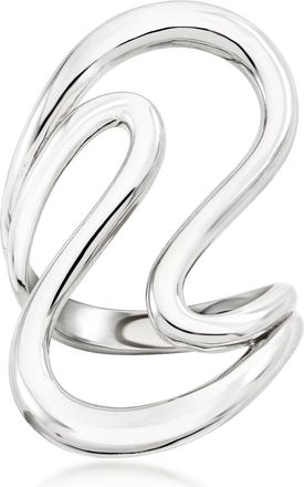 Ross-Simons Italian Sterling Silver Open-Space Wave Ring