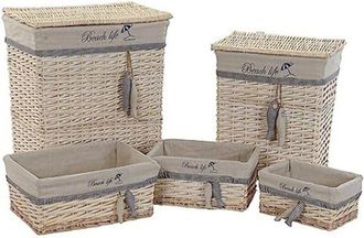 DKD Home Decor Basket game - DKD Home Decor - Multicolor - Polyester - 35 x 47 x 56 cm - Easy assembly