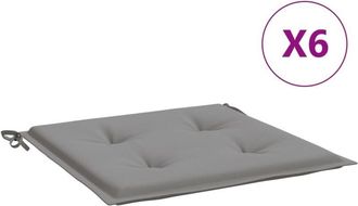 vidaXL Cojines De Silla De Jard&iacute;n 6 Uds Tela Oxford Gris 50x50x3 Cm Vidaxl