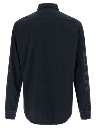 Balenciaga Logo-Embroidered Cotton Jersey Shirt - Black