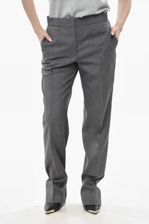 Jil Sander Pantaloni Slim Fit in Lana con Chiusura a Scomparsa Jil Sander
