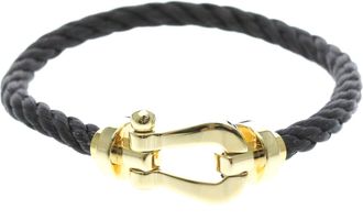 Fred Paris F Paris Force 10 Interchangeable Woven Cord And 18K pink With Diamonds yellow_ Bracelet Jewelry (Pre-Owned)
