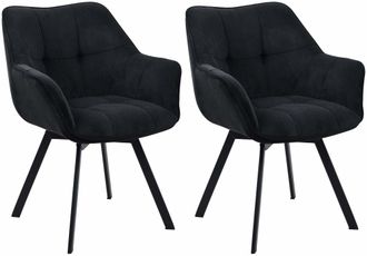 Clp Clp - Juego De 2 Sillas De Comedor Jordi Cord Negro