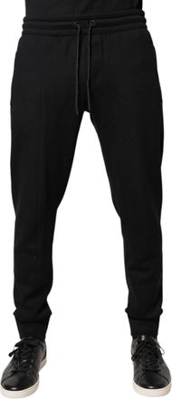 Dolce & Gabbana Black Cotton Jogger Jogging Mens Pants (Pre-Owned)