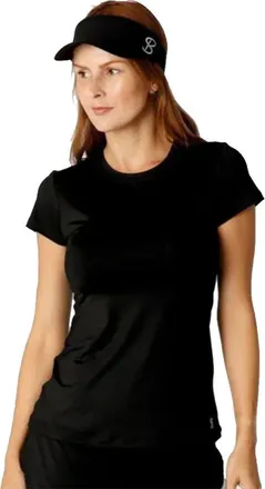 Sofibella UV Colors Short Sleeve Womens Tennis Shirt in Black at Nordstrom, Size Xx-Large