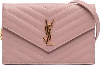 Saint Laurent Pre-owned Saint Laurent Grain De Poudre Cassandre Envelope Chain Wallet Ladies CDPUS3VN8O15WZMO