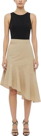 Pinko Marinella Rok - Dames - Midirokken - Beige - S - Katoen - Rokken