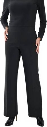 Frank Lyman Design Wide Leg Trouser In Black