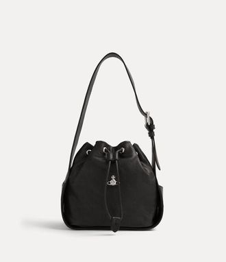 Vivienne Westwood Stacey Bucket Bag Supple Leather Black