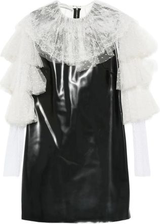 Philosophy di Lorenzo Serafini lace-trimmed ruffled mini party dress - Black