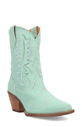 Dingo Tiny Pony Rhinestone Western Boot in Mint at Nordstrom, Size 9.5