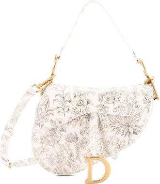 Dior Saddle Handbag with Strap Printed Leather Medium shoulder bag - Veelkleurig