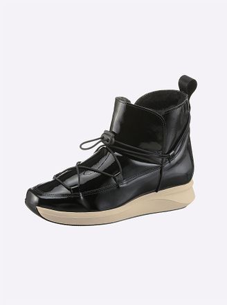 Heine Stiefelette HEINE, Damen, Gr. 35, schwarz (schwarz, lack), Synthetik, Schuhe Stiefelette