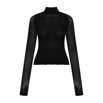 Lanvin Long Sleeve Tops, female, Black, Size: XS Turtleneck Top