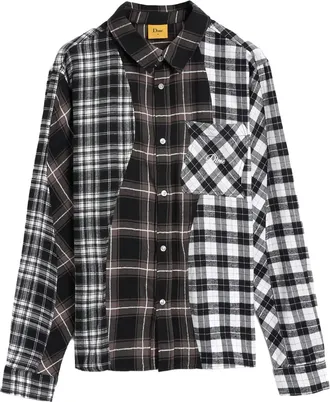 Dime Triple Plaid shirt - Zwart