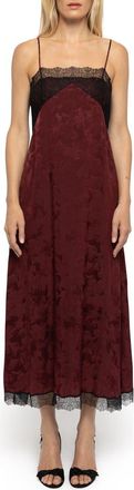 Zadig&Voltaire Ridar Jac Horses Silk Slipdress in Cherry at Nordstrom, Size X-Small