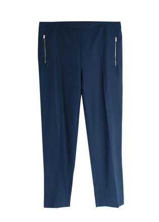 Stella McCartney Navy Speckled Wool Suit Trousers Size L