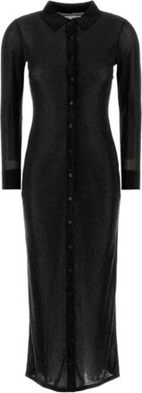 Alexander Wang Embellished Viscose Shirt Dress - female - Alexander Wang - Shirt Dresses - Black - S - Dresses