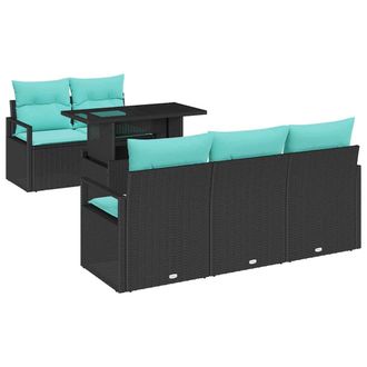 vidaXL Conjunto De Sof&aacute; De Jard&iacute;n 6 Uds. 5-n&uacute;mero De Plazas Vidaxl