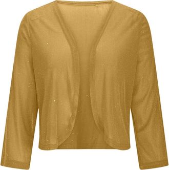 Generic Sparkly Tops for Women Casual Elegant Open Front Shrugs Boleros Sequin Glitter Long Sleeve Lightweight Cardigans Fashion Evening Club Christmas Jacket