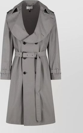 Maison Margiela cotton blend trench coat folded collar