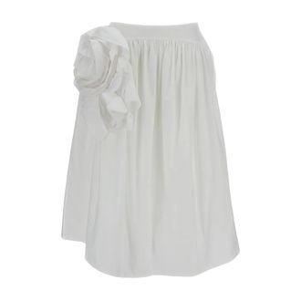 Simone Rocha Midi Skirts, female, White, Size: 2XS Basque Skirt