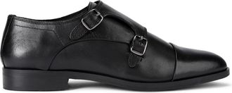 Kurt Geiger Mens Leather Onyx Monk Brogues - Black - Size UK 11