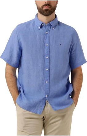 Tommy Hilfiger Heren, Overhemden, Blauw, Maat: S Linnen