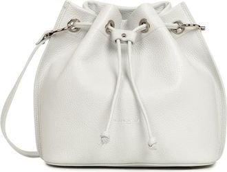 Lancaster Rugzak Alba Double Licht Grijs - Dames - Schoudertassen - Wit - ONE Size - Leer - Tassen