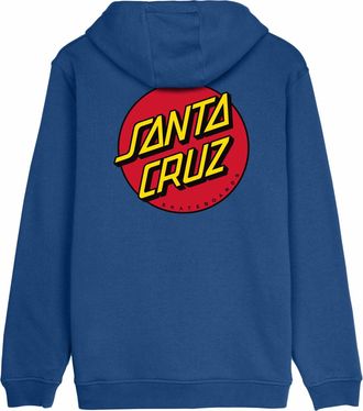 Santa Cruz Kapuzenpullover SANTA CRUZ CLASSIC DOT CHEST HOOD, Herren, Gr. XL, rich navy, Obermaterial: 80% Baumwolle, 20% Polyester, Pullover Kapuzenpullover, f&uuml;
