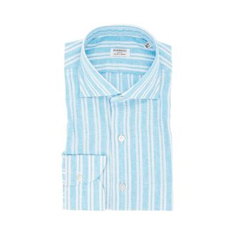 Borriello Linen and cotton striped shirt Man 39