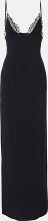 DAVID KOMA Lace-trimmed gown