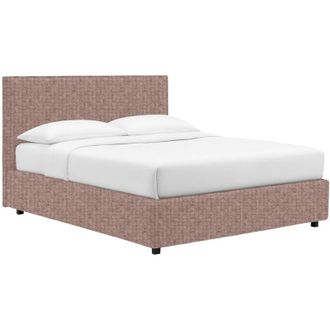 Dmora Letto Piazza e Mezza Redditch, Sfoderabile, Contenitore Made in Italy, Rosa Antico